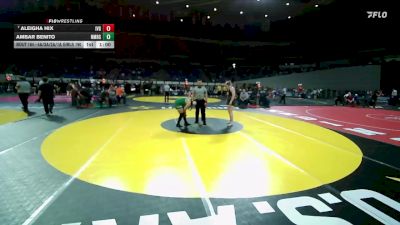 4A/3A/2A/1A Girls 190 Cons. Round 2 - Aleigha Hix, Illinois Valley Girls vs Ambar Benito, North Marion Girls