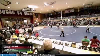 138 lbs Cons. Round 6 - Logan Bradley, Coeur D`Alene High School vs Colm McLaimtaig, Priest River