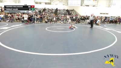 63 lbs Quarterfinal - Wesley Allen, Brawler Elite vs Matheo Maliarakis, Savage Wrestling Club