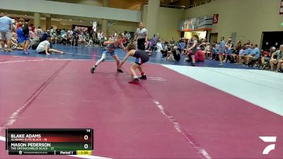 80 lbs Placement (16 Team) - Mason Pederson, The Untouchables Black vs Blake Adams, Alabama Elite Black