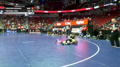 3A-120 lbs Cons. Round 4 - Grayson Manning, Waukee Northwest vs Mitchell Pins, Dubuque Hempstead