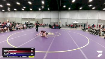 106 lbs Placement Matches (16 Team) - Sadie Rhoades, Utah vs Isabel Kaplan, Indiana