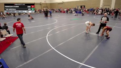 12U - 135 lbs Champ. Round 1 - Lachlan Robideau, STMA vs Malik Owens, Coon Rapids Mat Bandits Wrestling Club