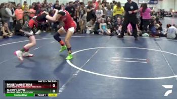 114 lbs Champ. Round 1 - Paige VanSetters, Northview Wildcat Youth Wrestling vs Shevy Lloyd, Orchard View Jr Wrestlers