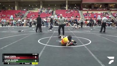 68 lbs Cons. Round 3 - Isaac Costa, Wamego Wrestling Club vs Lucas Allison, The Best Wrestler