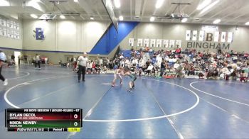 67 lbs Quarterfinal - Nixon Newby, Westlake vs Dylan DeCol, Uintah Jr High Wrestling
