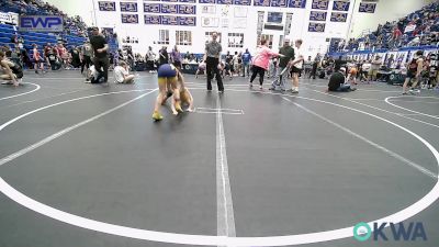 67 lbs Consi Of 8 #1 - Daxton Andrews, Madill Takedown vs Bree Leyba, Team Tulsa Wrestling Club