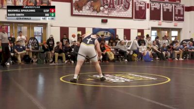 285 lbs Qtr-finals - Maxwell Spaulding, Cathedral Preparatory vs David Smith, Bishop McDevitt