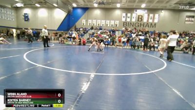 130 lbs Champ. Round 2 - Kixten Barney, Uintah Jr High Wrestling vs Winn Aland, Falcon Wrestling Club