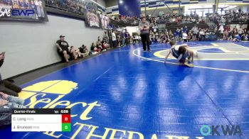 52 lbs Quarterfinal - Creed Long, Marlow Outlaws vs Joshua Brunson, Noble Takedown Club