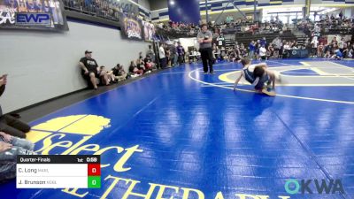 52 lbs Quarterfinal - Creed Long, Marlow Outlaws vs Joshua Brunson, Noble Takedown Club