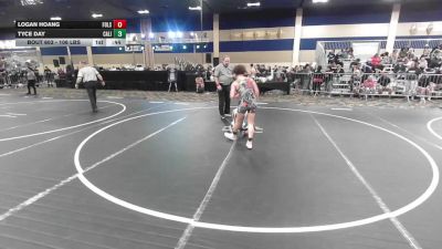106 lbs Consi Of 32 #1 - Logan Hoang, Folsom Wr Ac vs Tyce Day, California Gladiators WC