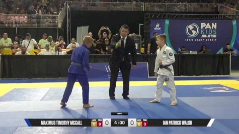 Ian Patrick Walsh vs Maximus Timothy McCall 2025 Pan Kids Jiu-Jitsu IBJJF Championship