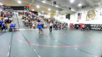 190 lbs Cons. Round 4 - Brian Rios, Valencia/Placentia vs Nick Cali, Xavier Prep