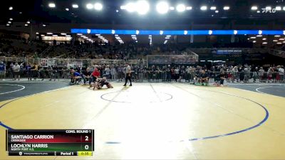 3A 113 lbs Cons. Round 1 - Santiago Carrion, Creekside vs LOCHLYN HARRIS, North Port H.S.