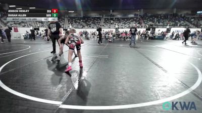 70 lbs Consi Of 8 #1 - Jenson Henley, Skiatook Youth Wrestling vs Dugan Allen, Barnsdall Youth Wrestling