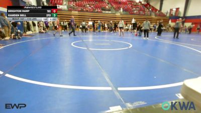 119 lbs Semifinal - Brighton Harp, Tahlequah Wrestling Club vs Kamden Bell, Sperry Wrestling Club