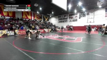 157 lbs Quarterfinal - Vincent Marquez, Santa Fe vs Carter Adams, South Torrance