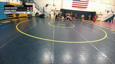 127-136 lbs Round 3 - Karsyn Jarvis, Worland Middle School vs Kylie Geis, Thermopolis Middle School