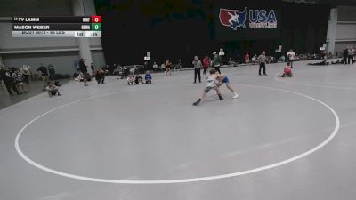 96 lbs Champ. Rd Of 64 - Mason Weber, Berge Elite Wrestling Academy vs Ty Lamm, Wentzville Wrestling Federation