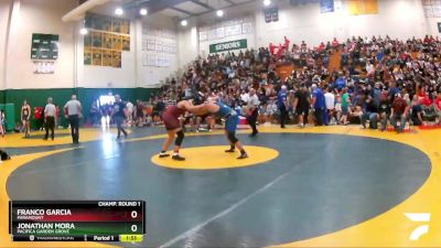 220 lbs Champ. Round 1 - Jonathan Mora, Pacifica Garden Grove vs Franco Garcia, Paramount