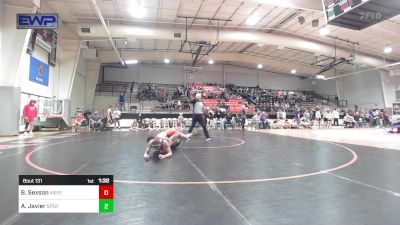 132 lbs 3rd Place - Brody Sexson, Kiefer High School vs Adrian Javier, Sperry High School