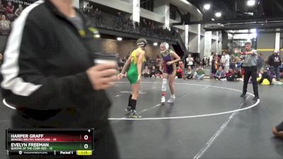 120 lbs Round 1 (4 Team) - Evelyn Freeman, Queens Of The Corn Red vs Harper Graff, Braided Brutes Wrestling