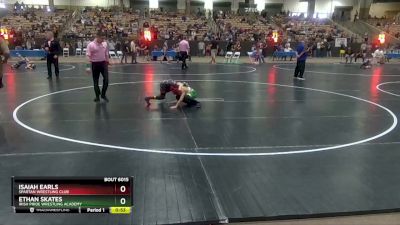 80 lbs Quarterfinal - Isaiah Earls, Spartan Wrestling Club vs Ethan Skates, Irish Pride Wrestling Academy