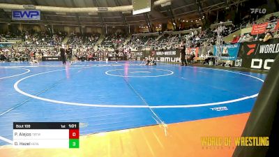 100 lbs Quarterfinal - Payton Alejos, Topeka Blue Thunder vs Douglas Hazel, Henlopen Hammer