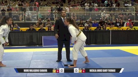 Natalia Aniko Saint-Thomas vs Manu Malaquias Saraiva 2025 Pan Kids Jiu-Jitsu IBJJF Championship