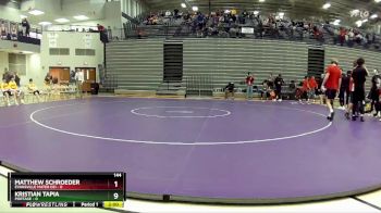 144 lbs Quarterfinals (8 Team) - Cooper Wilkins, Portage vs Matthew Schroeder, Evansville Mater Dei