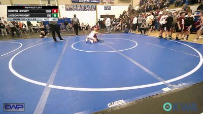 61 lbs 3rd Place - Bowen Leavitt, Ponca City Wildcat Wrestling vs Jaxson Wright, Bartlesville Wrestling Club