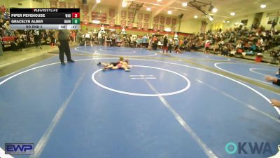 49-52 lbs Rr Rnd 5 - Piper Pevehouse, Warner Eagles Youth Wrestling vs Gracelyn Alber, Barnsdall Youth Wrestling