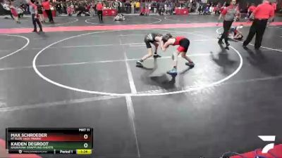 85 lbs Cons. Semi - Kaiden DeGroot, Kaukauna Grappling Ghosts vs Max Schroeder, RT Elite Sauk Prairie