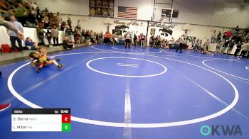 55 lbs Round Of 16 - Deion Berna, Wagoner Takedown Club vs London Miller, Pin-King All Stars