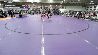110 lbs 5th Place Match - Adriana Gomez, Colorado Mesa University vs Trinity Pendergrass, Quincy