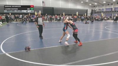120 lbs Champ. Rd Of 32 - Saraval McGregor vs Lauren Watson, Moen Wrestling Academy