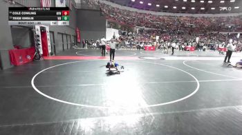 45 lbs Quarterfinal - Cole Cowling, Neenah Youth Wrestling vs Teige Emslie, Viroqua