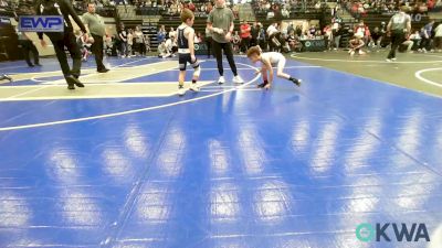 55 lbs 3rd Place - Easton Smith, Kingfisher YellowJackets vs Samuel Murray, Marlow Outlaws