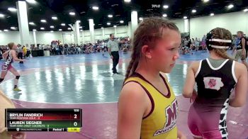 105 lbs Round 7 (8 Team) - Brinley Fandrich, Team Montana Gold vs Jacey Mason, Team Iowa Crazy Coconuts