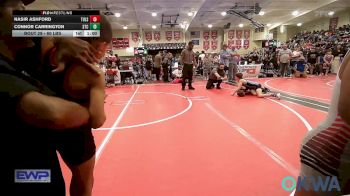 60 lbs Quarterfinal - Nasir Ashford, Tulsa North Mabee Stampede vs Connor Carrington, Sallisaw Takedown Club