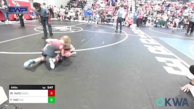 64 lbs Quarterfinal - Wyatt Holtz, Wagoner Takedown Club vs Troy Hall, Claremore Wrestling Club