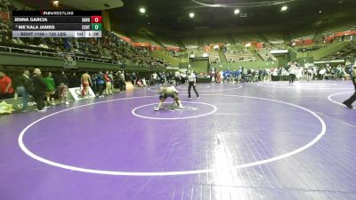 125 lbs Quarterfinal - Jenna Garcia, Sanger vs Me`Kala James, Central