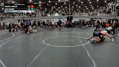 144 lbs Finals (2 Team) - Angelo Amelio, Wrecking Crew Blue vs Jack Sauer, New England Gold