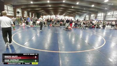 61 lbs Quarterfinal - Simote Valeti, Champions Wrestling Club vs Hank Whiteley, Sanderson Wrestling Academy