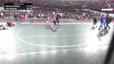 138 lbs Champ. Round 2 - Taya McGuire, Lancaster Wrestling Club vs Willow Stenberg, Saint Croix Falls