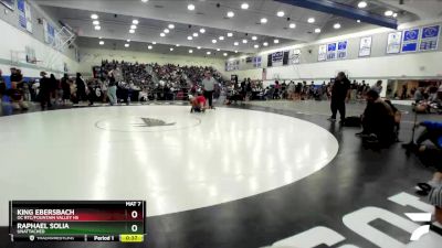 108 lbs 1st Place Match - King Ebersbach, OC RTC/Fountain Valley HS vs Raphael Solia, Unattached