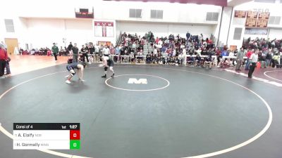 157 lbs Consi Of 4 - Ahmed Elalfy, Norwood vs Hunter Gormally, Minnechaug