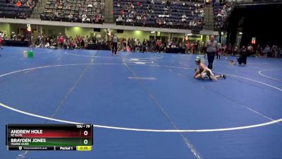 75 lbs Quarterfinal - Andrew Hole, RT Elite vs Brayden Jones, Young Guns