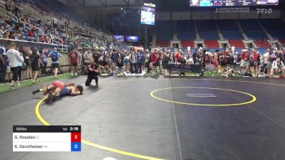 100 lbs Cons 4 - Gabriel Rosales, Idaho vs Kole Davidheiser, Pennsylvania